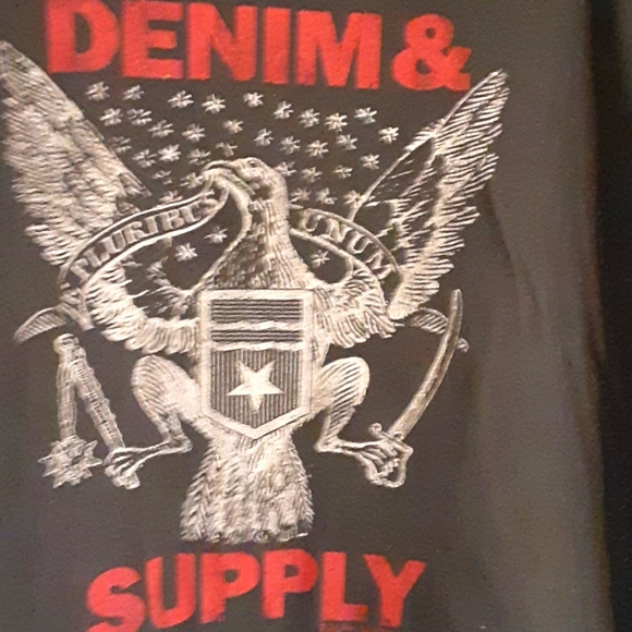 T SHIRT Denim & Supply XL black white red - Picture 2 of 5